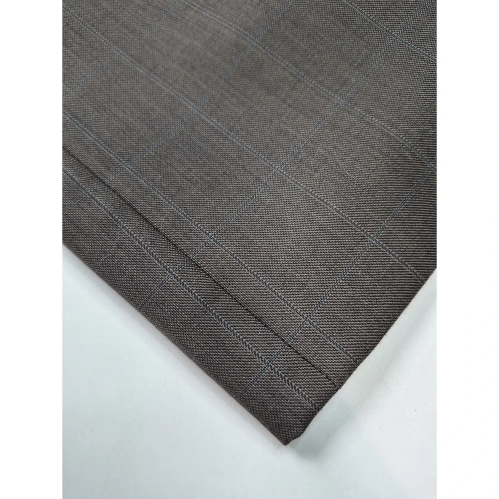 Pronto Uomo 41R Taupe Check Wool Blazer Mens 3 Button Sport Coat Italy H601